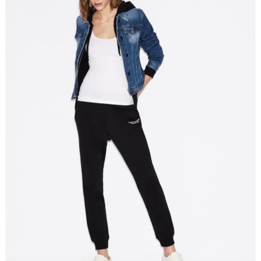 Armani Exchange Women's Black Milano New York sweat pants